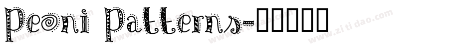Peoni Patterns字体转换